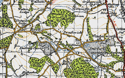 Old map of Swathwick in 1947