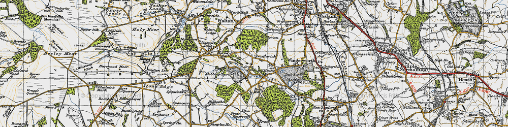 Old map of Swathwick in 1947