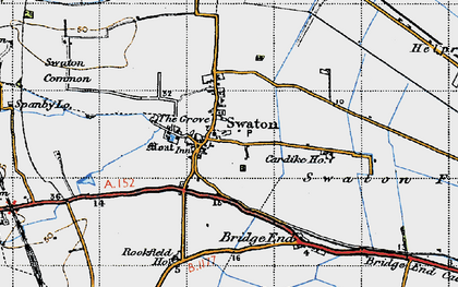 Old map of Swaton in 1946