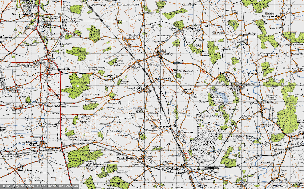 Old Map of Swayfield, 1946 in 1946