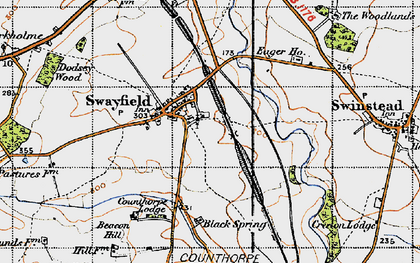 Old map of Swayfield in 1946