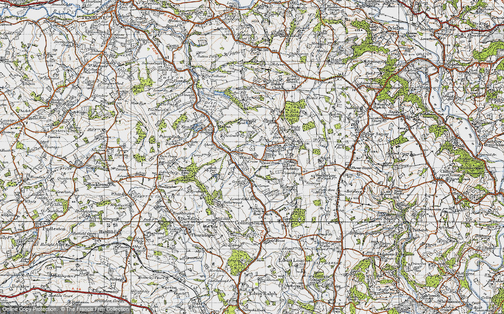 Old Map of Sweet Green, 1947 in 1947
