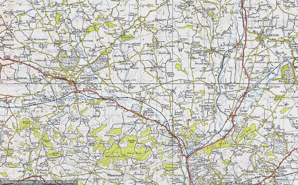 Old Map of Sweetham, 1946 in 1946