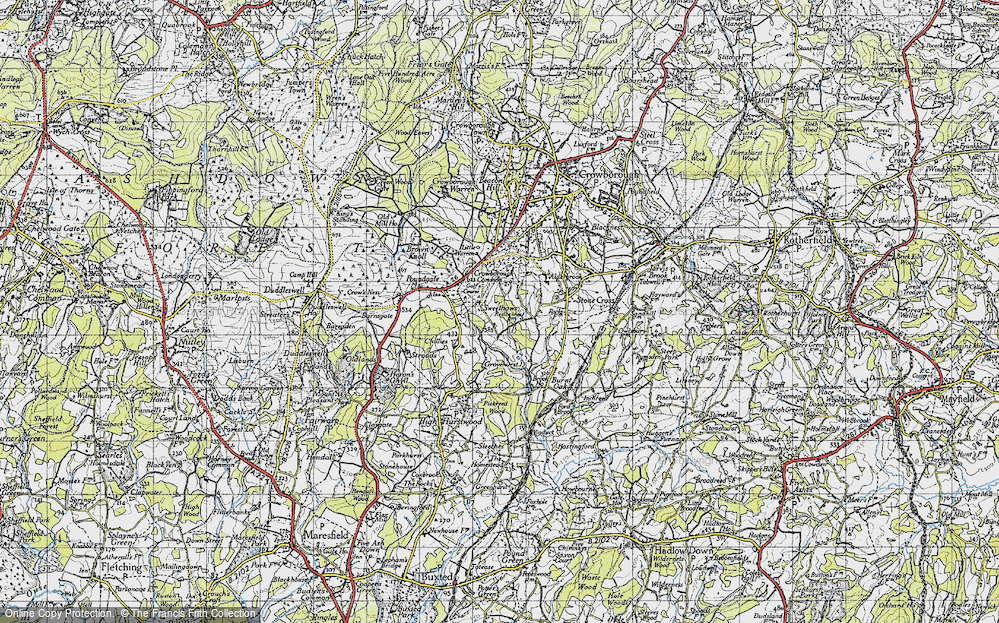 Old Map of Sweethaws, 1940 in 1940
