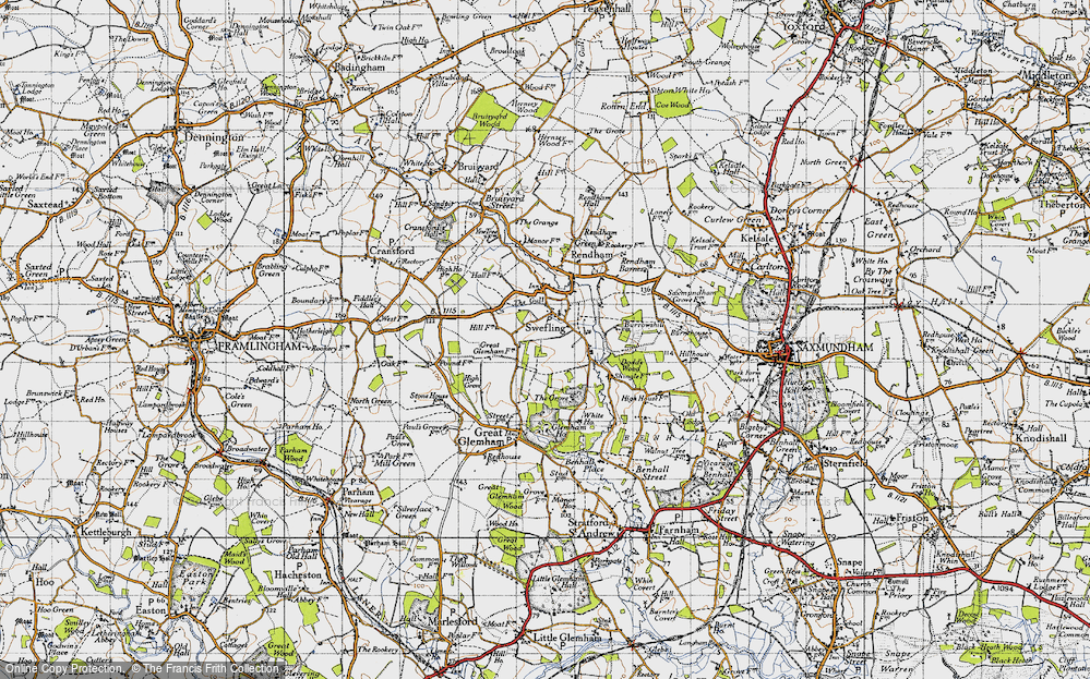 Old Map of Sweffling, 1946 in 1946