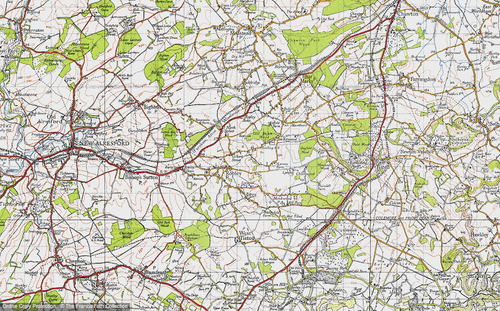 Old Map of Swelling Hill, 1945 in 1945