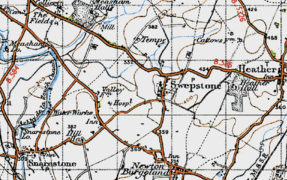 Old map of Swepstone in 1946