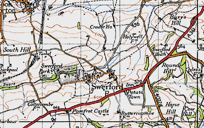 Old map of Swerford in 1946