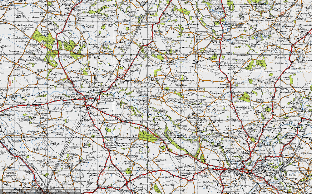 Old Map of Swettenham, 1947 in 1947