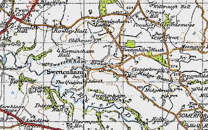 Old map of Swettenham Heath in 1947