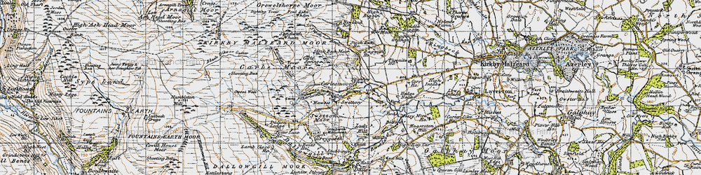Old map of Wreaks Beck in 1947