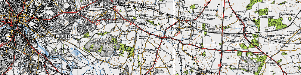 Old map of Swillington Common in 1947