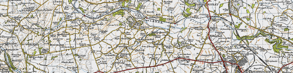 Old map of Swincliffe in 1947
