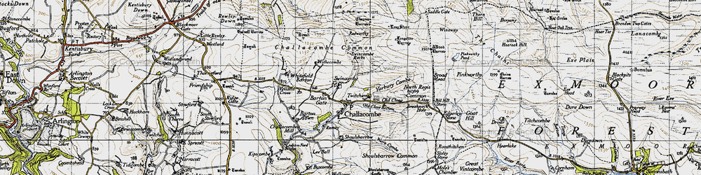 Old map of Yarbury Combe in 1946
