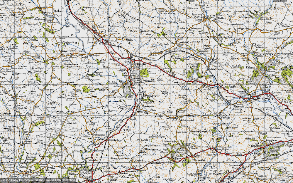 Old Map of Historic Map covering Winterley Cobba in 1947