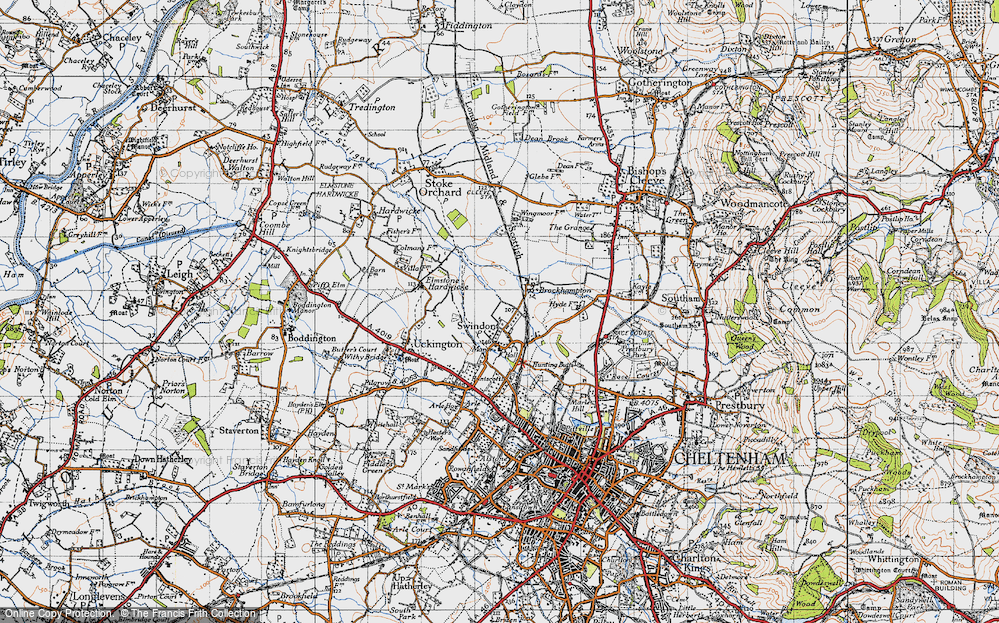 Old Map of Swindon, 1946 in 1946