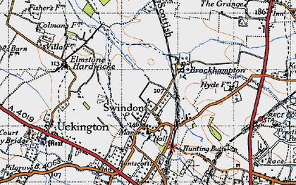 Old map of Swindon in 1946