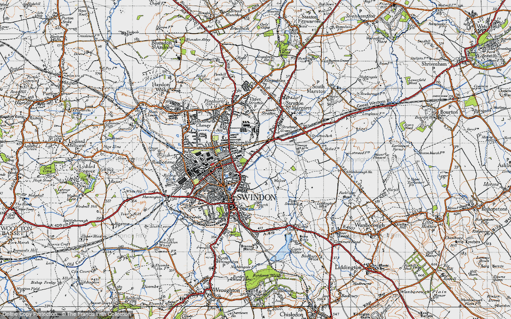 Old Ordnance Survey Map Swindon NE Wiltshire 1899 Sheet 15.04  New 