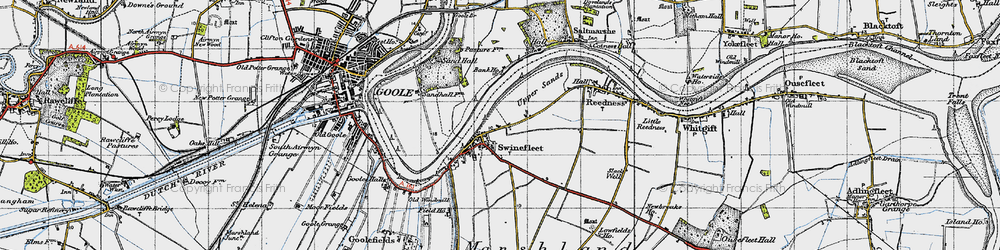 Old map of Swinefleet in 1947