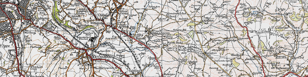 Old map of Swineford in 1946