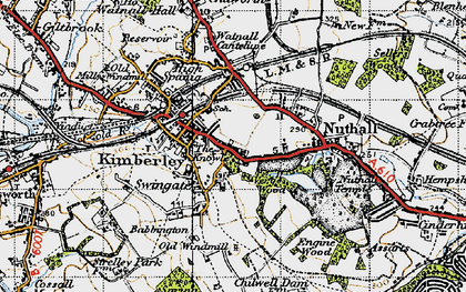 Old map of Swingate in 1946