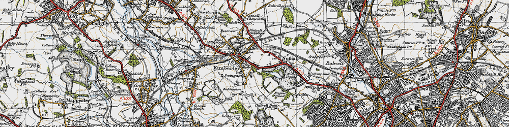 Old map of Swingate in 1946