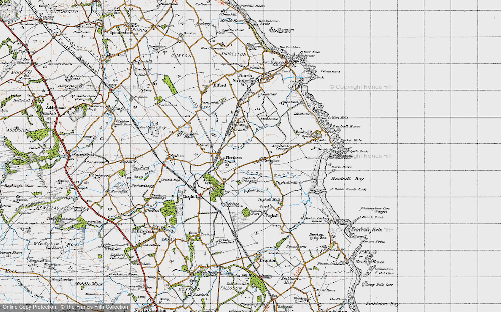 Old Map of Swinhoe, 1947 in 1947