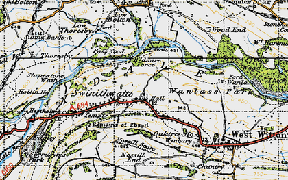 Old map of Swinithwaite in 1947
