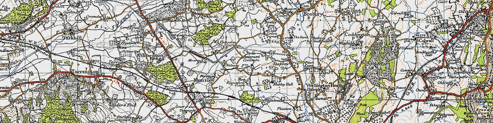 Old map of Swinmore Common in 1947