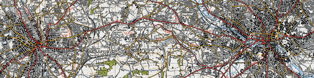 Old map of Swinnow Moor in 1947
