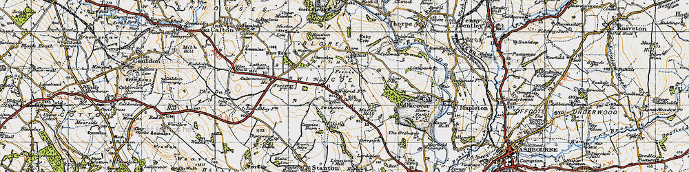 Old map of Swinscoe in 1946