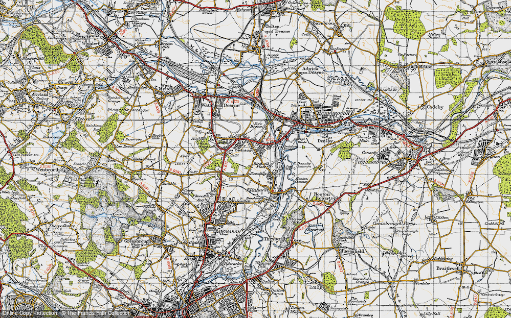 Old Map of Swinton, 1947 in 1947