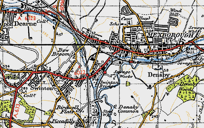Old map of Swinton Bridge in 1947