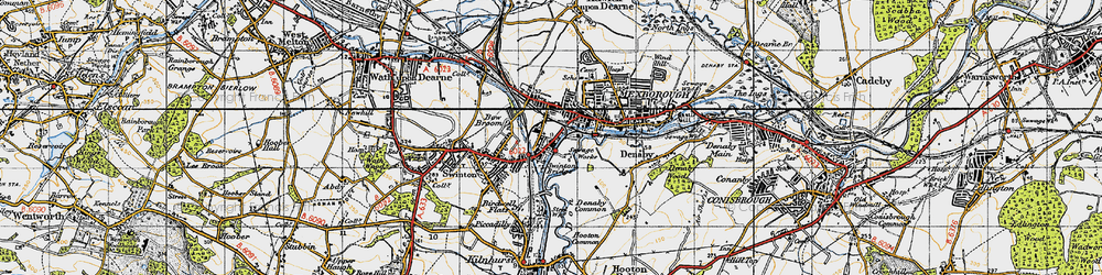Old map of Swinton Bridge in 1947