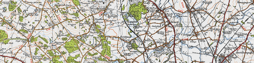 Old map of Swithland in 1946
