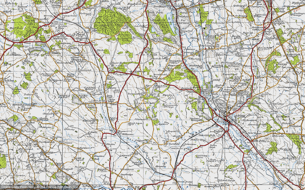 Old Map of Swynnerton, 1946 in 1946