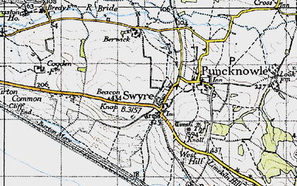 Old map of Berwick in 1945