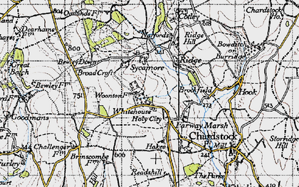Old map of Whitehouse in 1945