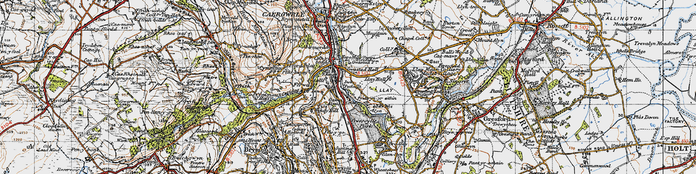 Old map of Sydallt in 1947