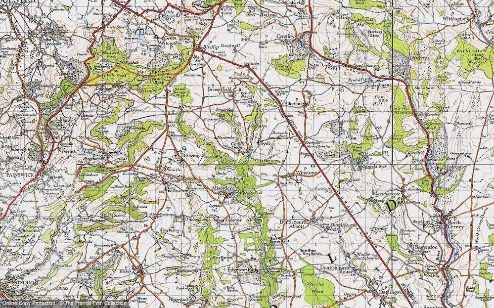 Old Map of Syde, 1946 in 1946