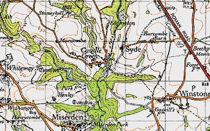 Old map of Syde in 1946