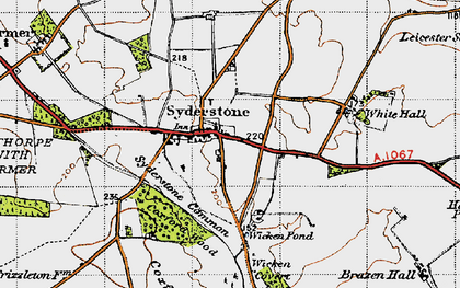 Old map of Wicken Green Village in 1946