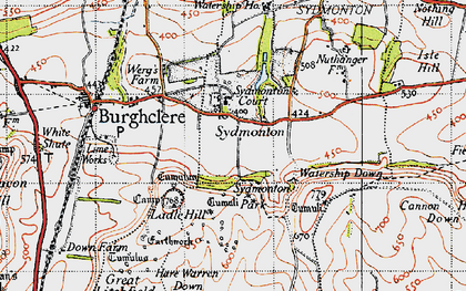 Old map of Sydmonton in 1945