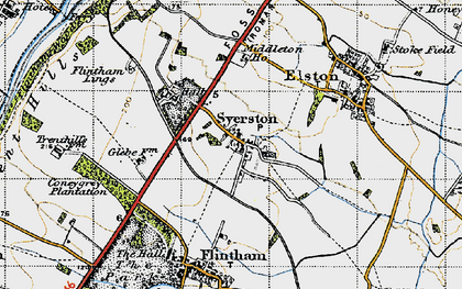 Old map of Syerston in 1946