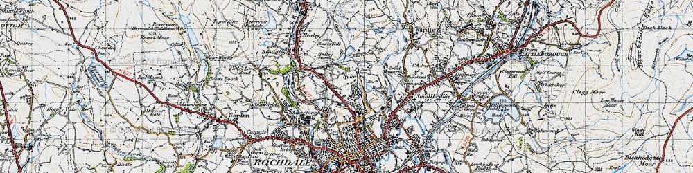 Old map of Syke in 1947