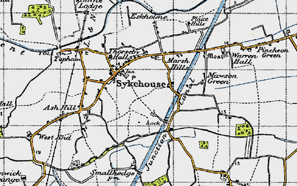 Old map of Sykehouse in 1947