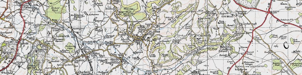 Old map of Synwell in 1946