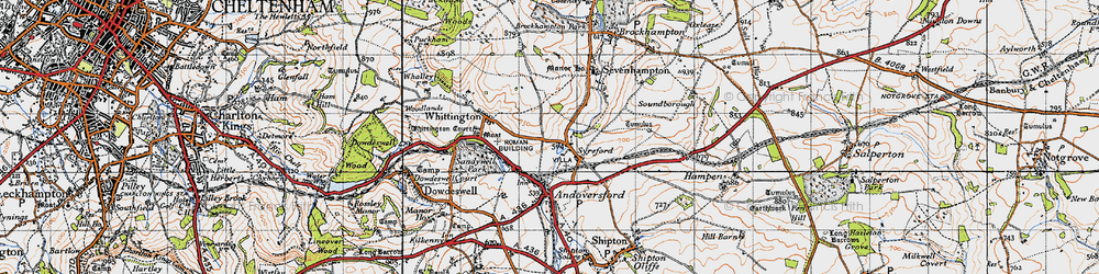 Old map of Syreford in 1946