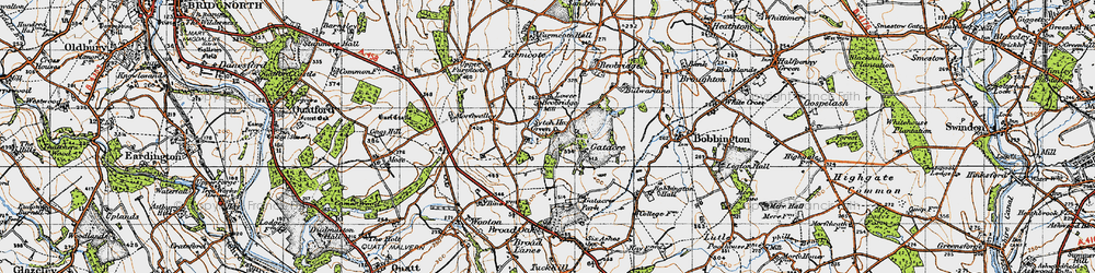 Old map of Sytch Ho Green in 1946