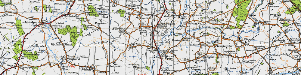 Old map of Sytch Lane in 1947